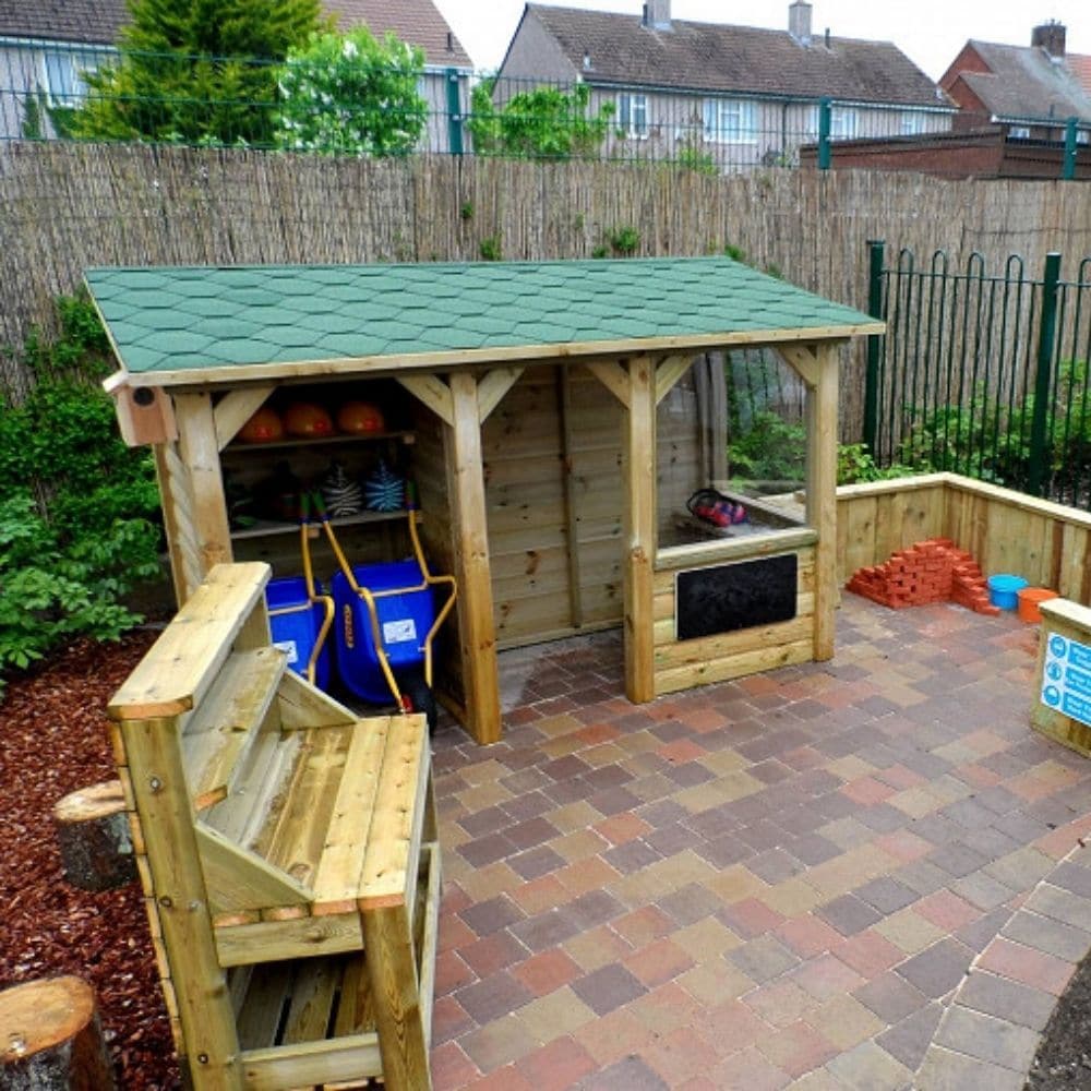 Nature Outdoors Potting Shed, Nature Outdoors Potting Shed,Children's garderning resources, EYFS Garden resource, EYFS gardening resources,Outdoor wooden storage,school outdoor storage,outdoor school equipment,outdoor school playground exploration resources, Nature Outdoors Potting Shed,This outdoor learning shed is a young gardeners dream. The Nature Outdoors Potting Shed comes complete with shelving for plants and room for storage of gardening, construction or general play items, this shed is ideal for bu