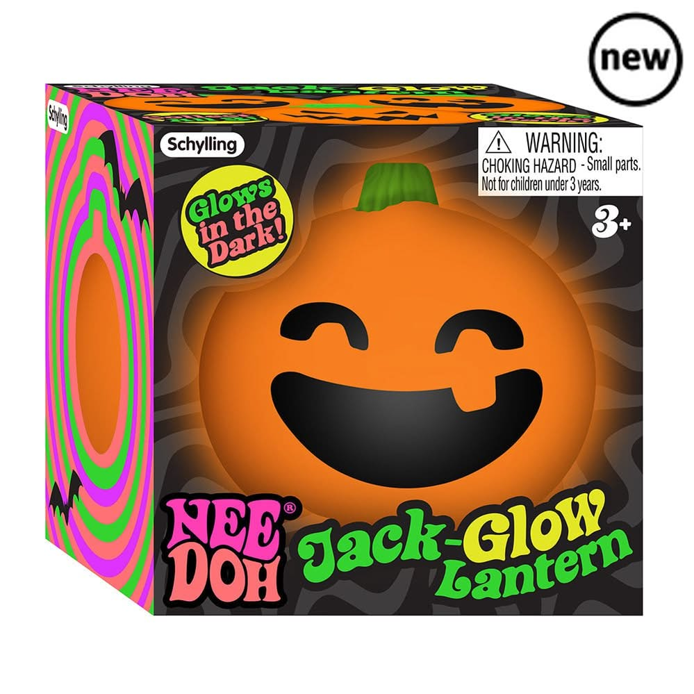 Needohween Jack Glow Lantern Needoh, , Needohween Jack Glow Lantern Needoh,Give your kiddos pumpkin to talk about this Halloween! NeeDoh Jack Glow Lantern is a frightfully fa-boo-lous stress toy. Turn the lights out and watch the bright orange Nee Doh ball glow in the dark! Each stress ball features one of three spooky pumpkin faces (picked at random). These Halloween stress toys areGive your kiddos pumpkin to talk about this Halloween! NeeDoh Jack Glow Lantern is a frightfully fa-boo-lous stress toy. Turn 