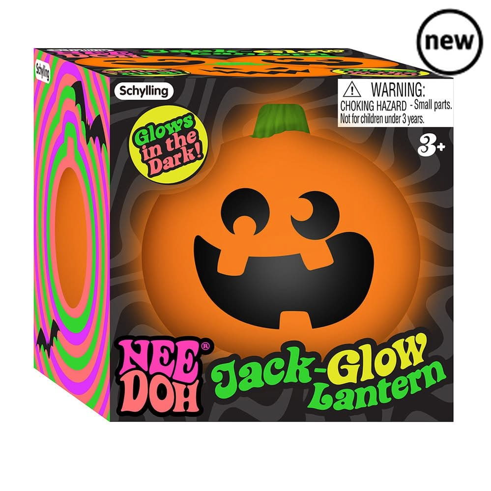 Needohween Jack Glow Lantern Needoh, , Needohween Jack Glow Lantern Needoh,Give your kiddos pumpkin to talk about this Halloween! NeeDoh Jack Glow Lantern is a frightfully fa-boo-lous stress toy. Turn the lights out and watch the bright orange Nee Doh ball glow in the dark! Each stress ball features one of three spooky pumpkin faces (picked at random). These Halloween stress toys areGive your kiddos pumpkin to talk about this Halloween! NeeDoh Jack Glow Lantern is a frightfully fa-boo-lous stress toy. Turn 