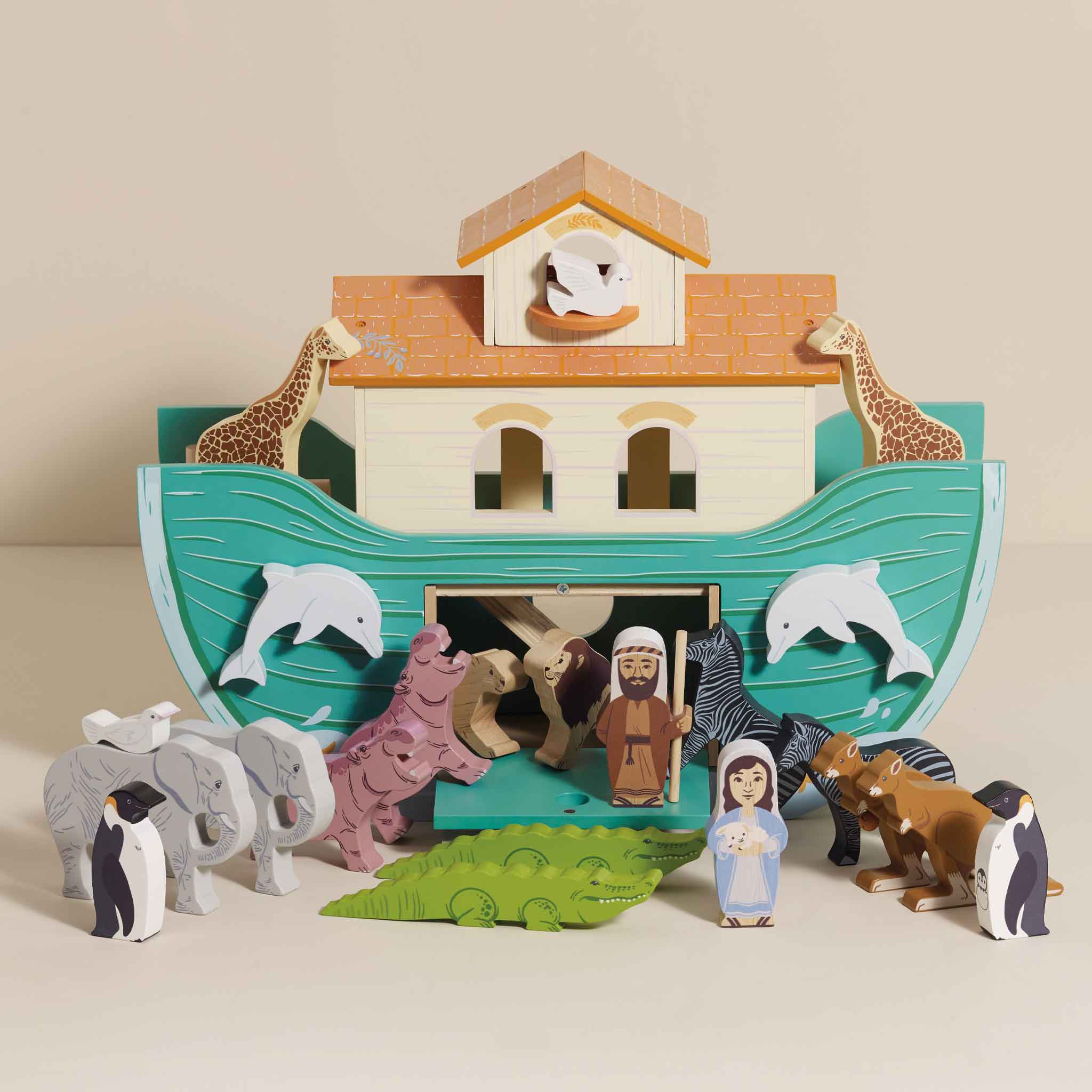 Noah’s Great Wooden Ark & Animals, Noah’s Great Wooden Ark & Animals,Noah's Great Ark,Large wooden Ark,children's wooden toys,, Noah’s Great Wooden Ark & Animals – A Classic Toy for Timeless Play Set sail on an adventure of imagination and storytelling with Noah’s Great Wooden Ark & Animals. This beautifully handcrafted wooden toy brings the beloved story of Noah’s Ark to life, inspiring small-world play, creativity, and learning. This eco-friendly wooden ark set is thoughtfully designed with traditional ch