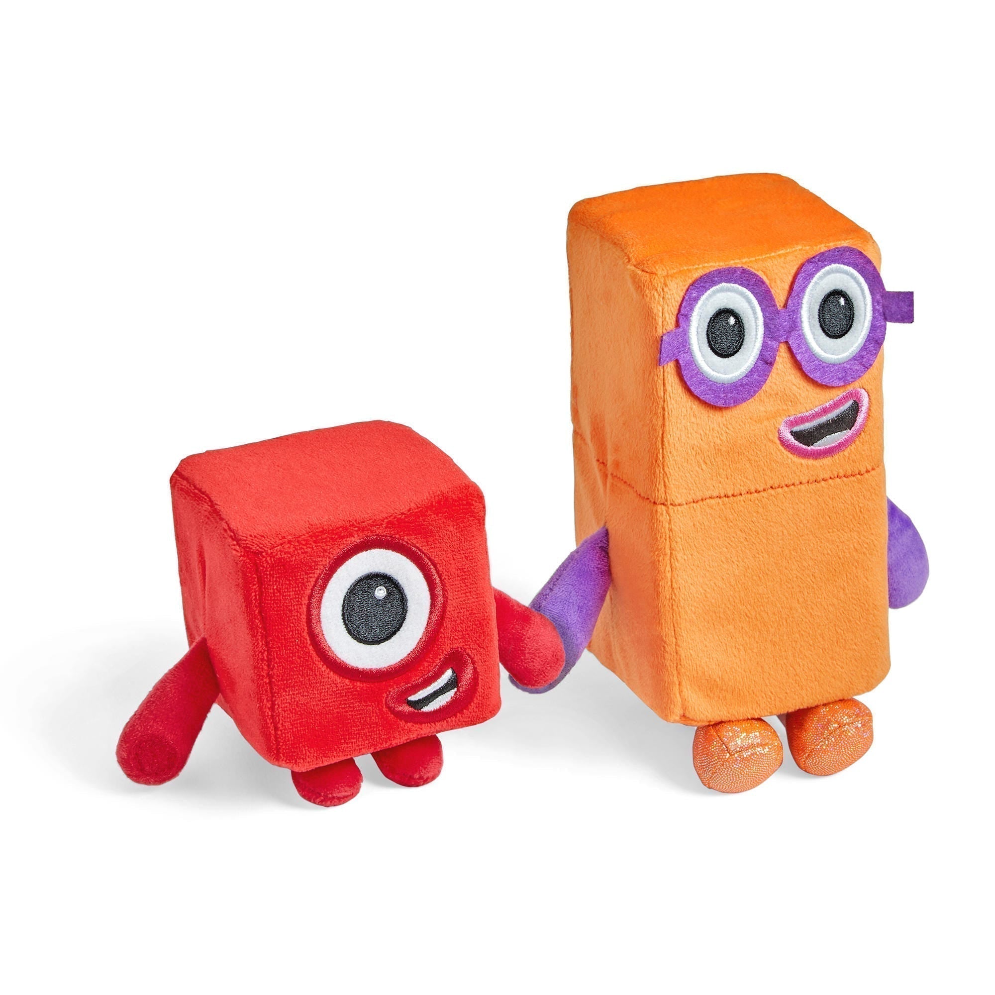 Numberblocks One And Two Playful Pals, Bring the on-screen magic of the Numberblocks to life for young fans of the award-winning CBeebies TV series with the Numberblocks One and Two Playful Pals plush toys. Made from super-soft plush fabric and with embroidered features, they’re ready for cuddles and snuggles. These plush toys are stuffed with high quality foam to keep their shape, with securely attached limbs, and will be fun, cuddly companions for years to come. Spark your child’s imagination with these f