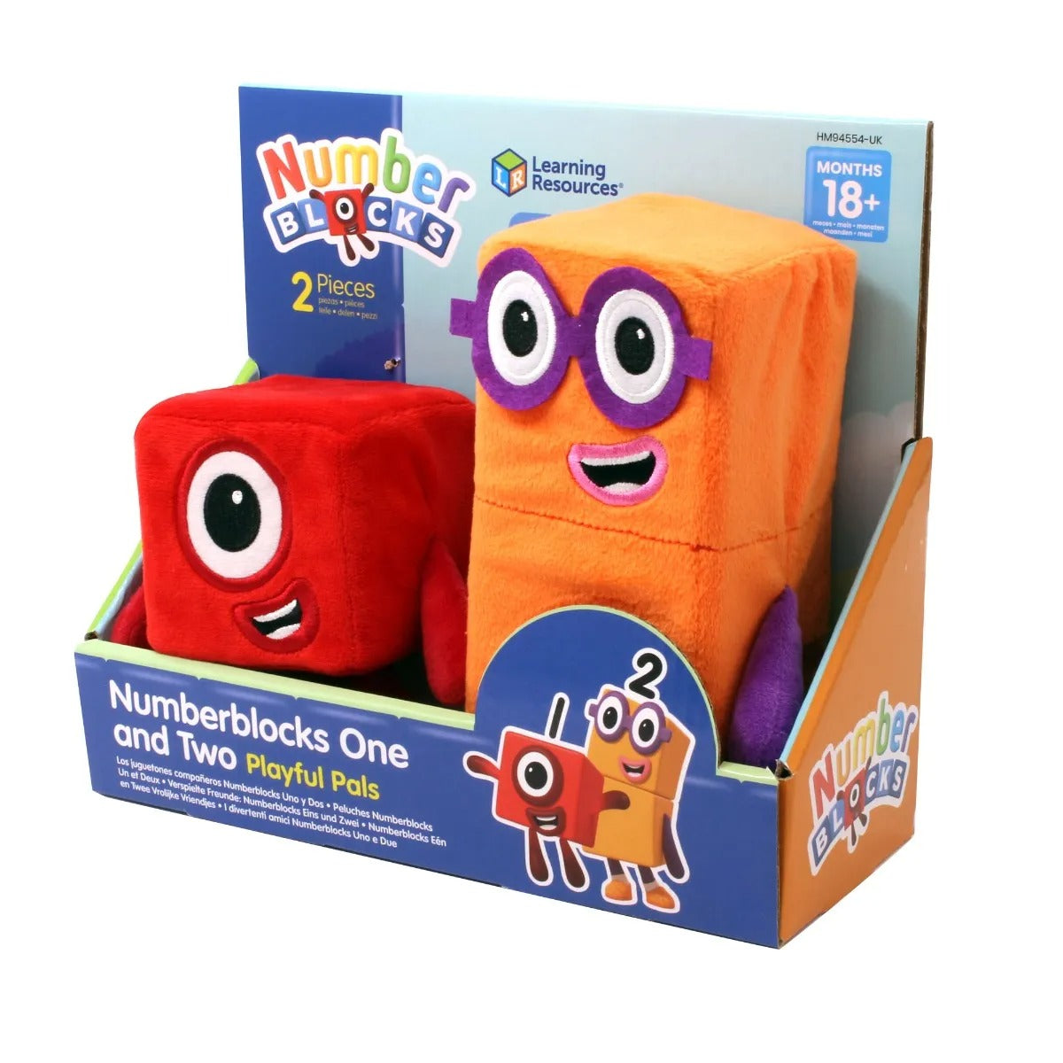 Numberblocks One And Two Playful Pals, Bring the on-screen magic of the Numberblocks to life for young fans of the award-winning CBeebies TV series with the Numberblocks One and Two Playful Pals plush toys. Made from super-soft plush fabric and with embroidered features, they’re ready for cuddles and snuggles. These plush toys are stuffed with high quality foam to keep their shape, with securely attached limbs, and will be fun, cuddly companions for years to come. Spark your child’s imagination with these f