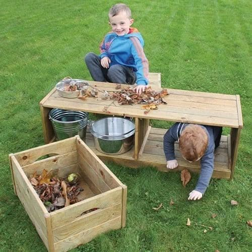 Outdoor Discovery Bench and Crates, Outdoor Discovery Bench and Crates,Playscapes Outdoor Wooden Building Block Set 22 piece,Outdoor wooden block toys,Hollow Blocks,Hollow Blocks,sensory blocks,children's wooden blocks,jumbo blocks,pom pom blocks,nursery toys,nursery equipment,early years toys, Outdoor Discovery Bench and Crates,The Outdoor Discovery Bench and Crates is such a simple idea, but so versatile. This space saving set is the ultimate in open ended practical play and storage equipment. Use the ben