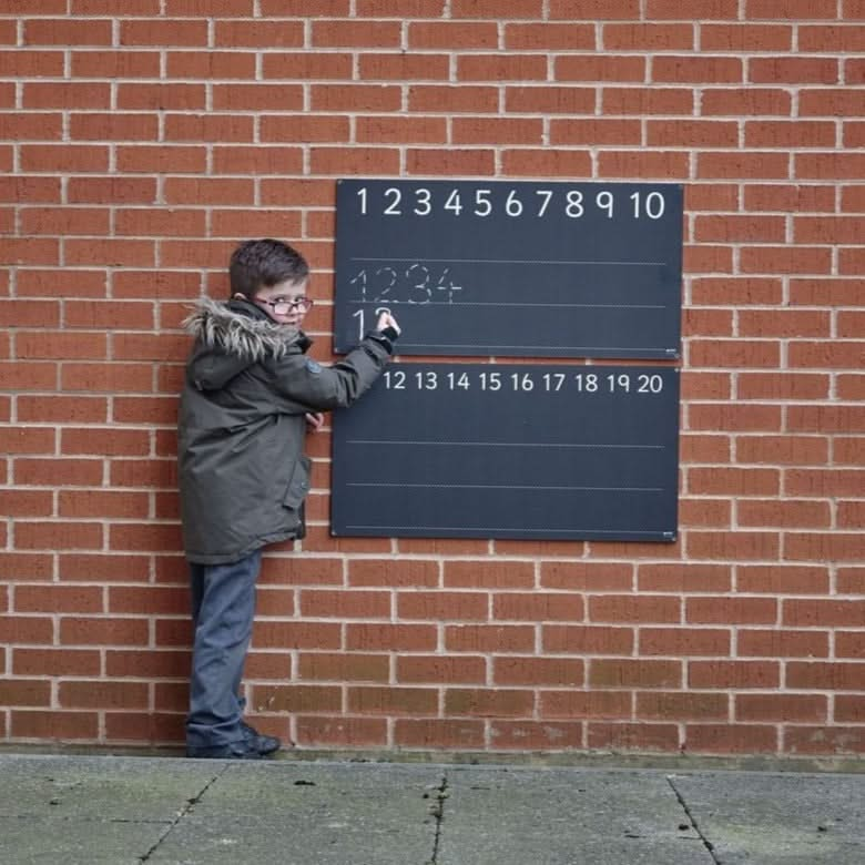 Outdoor-Indoor Lined Number Chalkboard, Long Mural Chalkboard,Outdoor playground chalkboard,classroom chalkboard,Outdoor primary school Mark making,Children's mark making activities,activity Chalkboard,outdoor playground art equipment, Outdoor-Indoor Lined Number Chalkboard,Make learning count! Practise makes perfect with the Outdoor/Indoor Lined Number Chalkboard from Hope Education. This resource is ideal for developing pupil’s numeral recognition, early counting skills and number formation up to 20. Perf