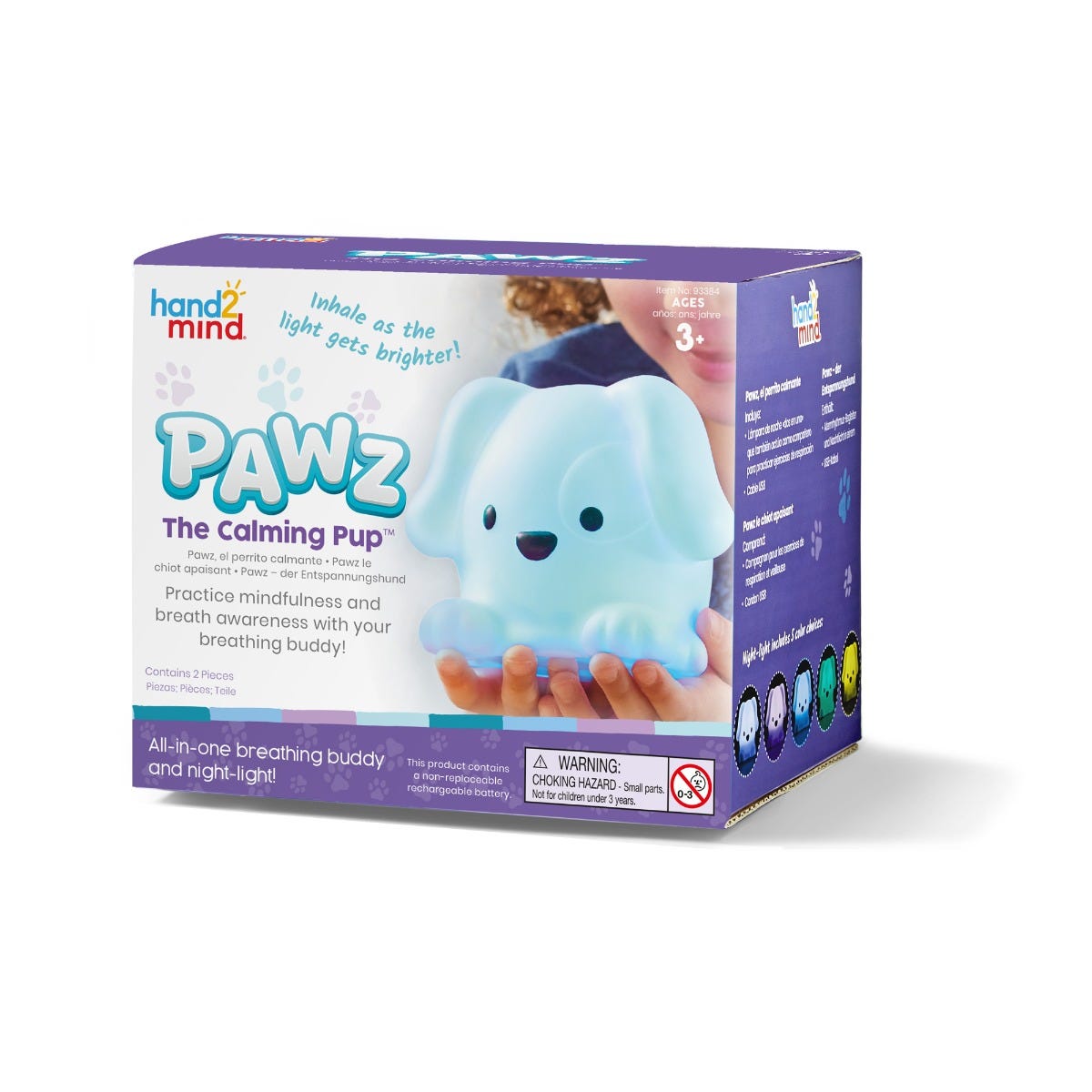 Pawz The Calming Pup, Pawz The Calming Pup, Learning Resources Calming Pup,mood cubes,sensory lighting toys,sensory lights, Pawz The Calming Pup,Pawz The Calming Pup™ is the perfect companion for children to practice mindfulness, regulate their breathing, and drift off to sleep with a gentle night light. Designed to guide children through calming exercises, this interactive pup makes learning mindfulness accessible and engaging. Children can start with a simple,Pawz The Calming PupPawz The Calming Pup™ is t