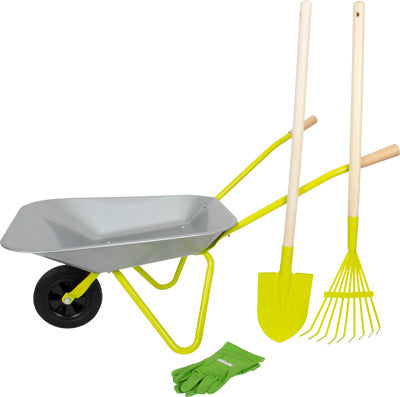 Play Wheelbarrow with Gardening Tools, Play Wheelbarrow with Gardening Tools,Bigjigs Wheelbarrow,Children's wheelbarrow toy,wheelbarrow toy,nursery role play toys,childrens wheel barrow,wheel barrow toy, Play Wheelbarrow with Gardening Tools,Play Wheelbarrow with Gardening Tools – Perfect for Little Gardeners! Green-fingered little gardeners will absolutely love pushing their very own Play Wheelbarrow around the garden! With two wheels for added stability, this wheelbarrow ensures that your little one’s loa