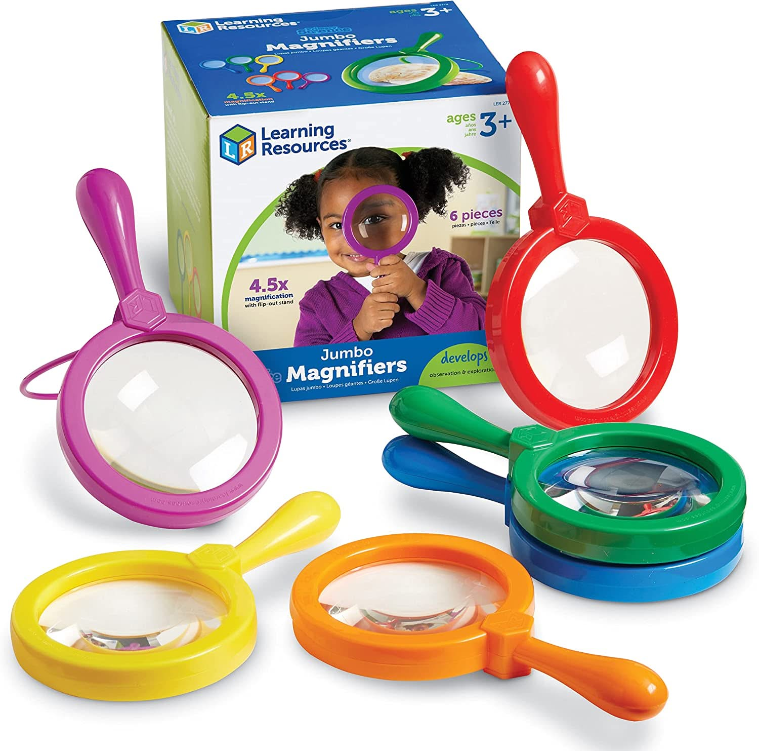 Primary Science Jumbo Magnifiers Set of 6, Primary Science Jumbo Magnifiers Set of 6,Jumbo Magnifiers set of 6,Learning Resources Jumbo Magnifiers Set of 6,childrens Jumbo Magnifiers, Primary Science Jumbo Magnifiers Set of 6,Primary Science Jumbo Magnifiers - Set of 6 Give children the tools they need to explore the wonders of the outdoors with the Primary Science Jumbo Magnifiers Set of 6. Designed specifically for little hands, these extra-large magnifiers are perfect for up-close investigation of plants