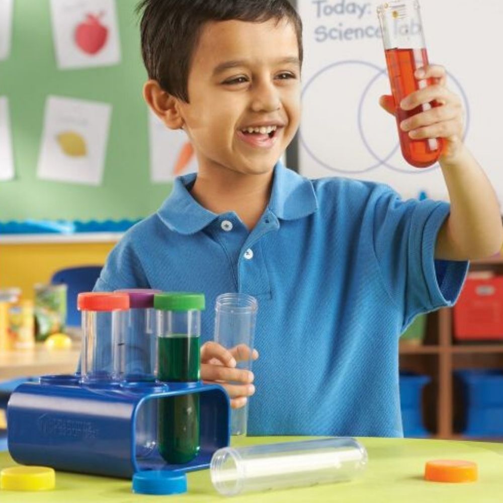 Primary Science® Jumbo Test Tubes with stand, Primary Science® Jumbo Test Tubes with stand,Primary school science resources,early years science resources, Primary Science® Jumbo Test Tubes with stand,Budding scientists will go mad over these durable Primary Science® Jumbo Test Tubes with stand made specifically for hands-on learning. Learning Resources Primary Science Jumbo Test Tubes with Stand. These oversized and colourful science tools are ideal for little hands to grip while supporting hands-on observa