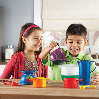 Primary Science® Mix & Measure Set, Primary Science® Mix & Measure Set,Messy play mixing,messy play measuring,measuring toys,learning resources, Primary Science® Mix & Measure Set,Primary Science® Mix & Measure Set The Primary Science® Mix & Measure Set is a hands-on educational kit designed to engage young learners in exploring concepts of measurement, volume, fractions, and equivalency. With its colour-coded design and real tools scaledPrimary Science® Mix & Measure Set The Primary Science® Mix & Measure 