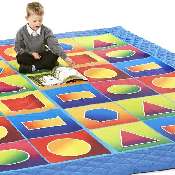 Quilted Geometric Mat, Quilted Geometric Mat,Geometric play mat,childrens soft play mat,Rompa Sensory Toy Discounts, Quilted Geometric Mat,Quilted Geometric Mat – A Vibrant and Educational Addition to Any Classroom Transform your learning environment with the Quilted Geometric Mat, a beautifully designed educational resource ideal for Foundation Stage and Key Stage 1. Featuring bright, colourful geometric shapes at its centre, this mat encourages children,QuiltedQuilted Geometric Mat – A Vibrant and Educati