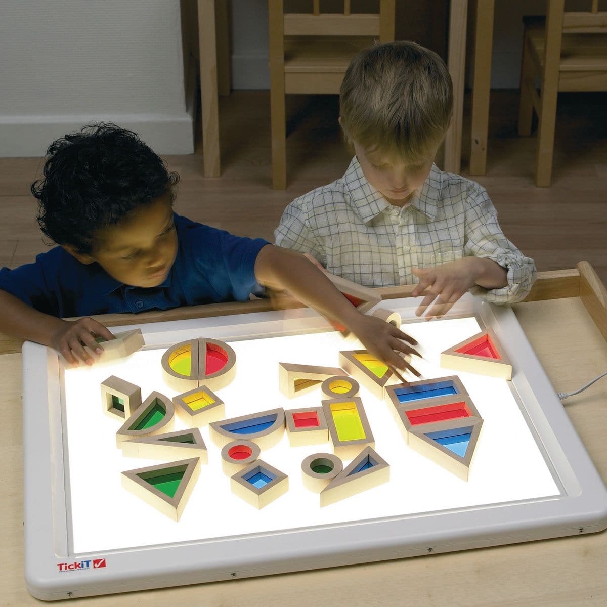 Rainbow Blocks Pack of 24, Rainbow Blocks rainbow sensory blocks,sensory toys,sensory toys for autism,Rainbow Blocks,TICKIT Rainbow Blocks,TickIT education,Morleys,HANDSONLEARNING,taskmasteronline.co.uk, Rainbow Blocks Pack of 24,The TickiT® Rainbow Block Set is a beautifully crafted set of 24 rubberwood blocks designed to captivate and inspire young learners through sensory exploration and creative play. With six different shapes and four vibrant transparent acrylic inserts, this set encouragesThe TickiT® 