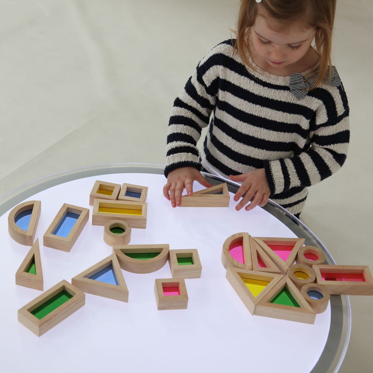 Rainbow Blocks Pack of 24, Rainbow Blocks rainbow sensory blocks,sensory toys,sensory toys for autism,Rainbow Blocks,TICKIT Rainbow Blocks,TickIT education,Morleys,HANDSONLEARNING,taskmasteronline.co.uk, Rainbow Blocks Pack of 24,The TickiT® Rainbow Block Set is a beautifully crafted set of 24 rubberwood blocks designed to captivate and inspire young learners through sensory exploration and creative play. With six different shapes and four vibrant transparent acrylic inserts, this set encouragesThe TickiT® 