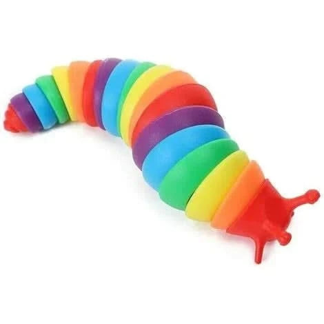 Rainbow Fidget Slug, Rainbow Fidget Slug sensory slug,sensory fidget toy,,Sensory Toys, Special Needs Toys, Stretchy centipede, Stretchy character, Tentacle centipede toy, tactile toys, stretchy and squidgy toys, Rainbow Fidget Slug,Rainbow Fidget Slug - Dive into a world of flexible fun with the Rainbow Fidget Slug, the ultimate fidget toy designed to captivate with its vibrant colours and unique, highly flexible 3D articulated design. Perfectly sized for small hands and built to be ultra-portable, this fi