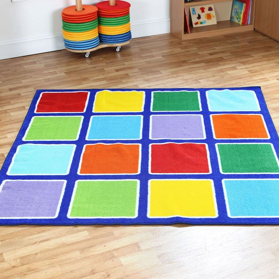 Rainbow Square Placement Carpet, Rainbow Square Placement Carpet,rainbow square carpet,carpets and mats,furniture,early years resources, educational resources, educational materials, childrens learning carpets, Rainbow Square Placement Carpet,This highly colourful 2 x 2m Rainbow™ Square Placement Carpet is great for reading areas or just a bright addition to the classroom or nursery environment. The Rainbow™ Square Placement Carpet has block colours and will surely brighten up your classroom Distinctive and