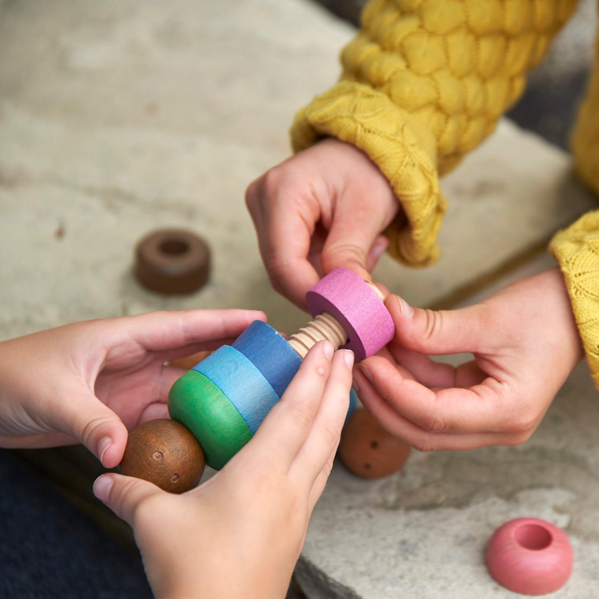 Rainbow Wooden Community People, Rainbow Wooden Community People,TickIT Rainbow Wooden Community People,Rainbow Wooden Community People 5 PACK, Rainbow Wooden Community People,The TickiT® Rainbow Wooden Community People set is a versatile resource for engaging small world play. These beautifully crafted figures are made from smooth, solid beechwood and come in five diverse skin tones, encouraging children to explore themes of diversity, inclusion, and community. Each figure has threadedThe TickiT® Rainbow W