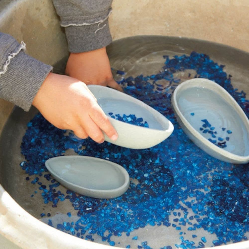 Rustic Pourers, Rustic Pourers,Yellow door Rustic Pourers,Rustic sensory resources,natural play resources,yellowdoor rustic bowls., Rustic Pourers – Hands-On Exploration for Sensory & Water Play Encourage sensory exploration and imaginative play with the Rustic Pourers, a beautifully crafted set of three durable, tactile scoops designed for indoor and outdoor play. Made from a robust resin and stone mix, these versatile pourers are perfect for scooping, pouring, and experimenting with a variety of materials