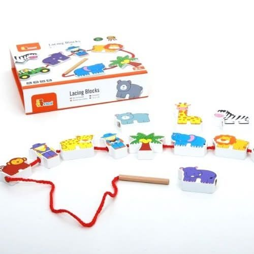 Safari Lacing Blocks Pack of 12, Safari Lacing Blocks Pack of 12,Lacing Beads,Threading toys,threading games,threading resources,childrens threading beads,hand and eye coordination resources, Safari Lacing Blocks Pack of 12,Take a step into the wild with our Safari Lacing Blocks Pack! Crafted meticulously with both play and learning in mind, this set offers a delightful fusion of motor skill development, imaginative narration, and creative artistry. Whether you're weaving a tale of the African plains or sim