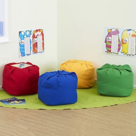 Sag Bag Primary Colours 4 Pack, Sag Bag Primary Colours 4 Pack,Sag bags,Bean Bags,nursery bean bags,nursery beanbags,early years beanbags,Classroom beanbags,classroom reading cushions,classroom bean bag seats,reading corner cushions, Sag Bag Primary Colours 4 Pack,Introducing our Sag Bag Beanbags, tailor-made for the boundless energy and active learning styles of children in Key Stage 1 and 2. Cultivate a vibrant and engaging environment with this quartet of colourful beanbags, available in vivid Yellow, br