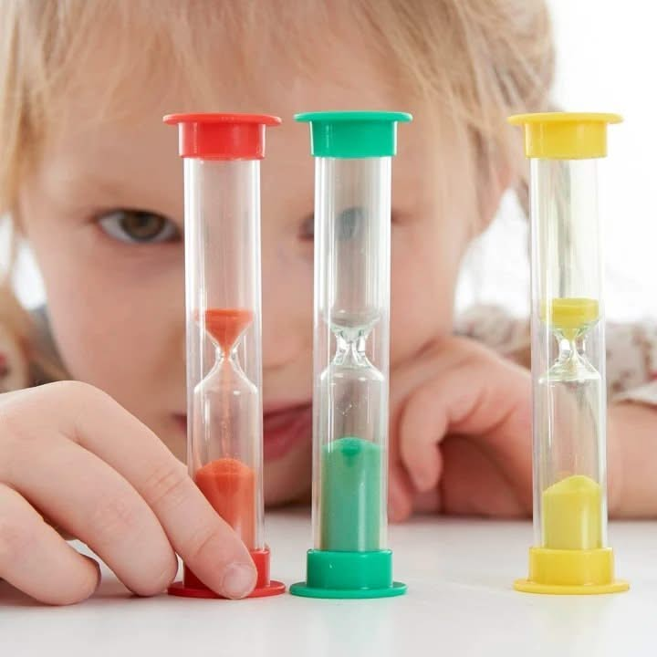 Sand timer Mixed Pack of 5, Sand timer Mixed Pack of 5,Sand timer,special needs sand timer,sand timer,autism sand timer,school sand timer,school supplies sand timers,asd sand timers,behaviour sand timers, Sand timer Mixed Pack of 5,The Sand Timer Mixed Pack of 5 is a practical and engaging set of timers designed to teach children about the passage of time and help with time management skills. Each timer is colour-coded for easy identification, with robust construction to withstand everyday use, making them 