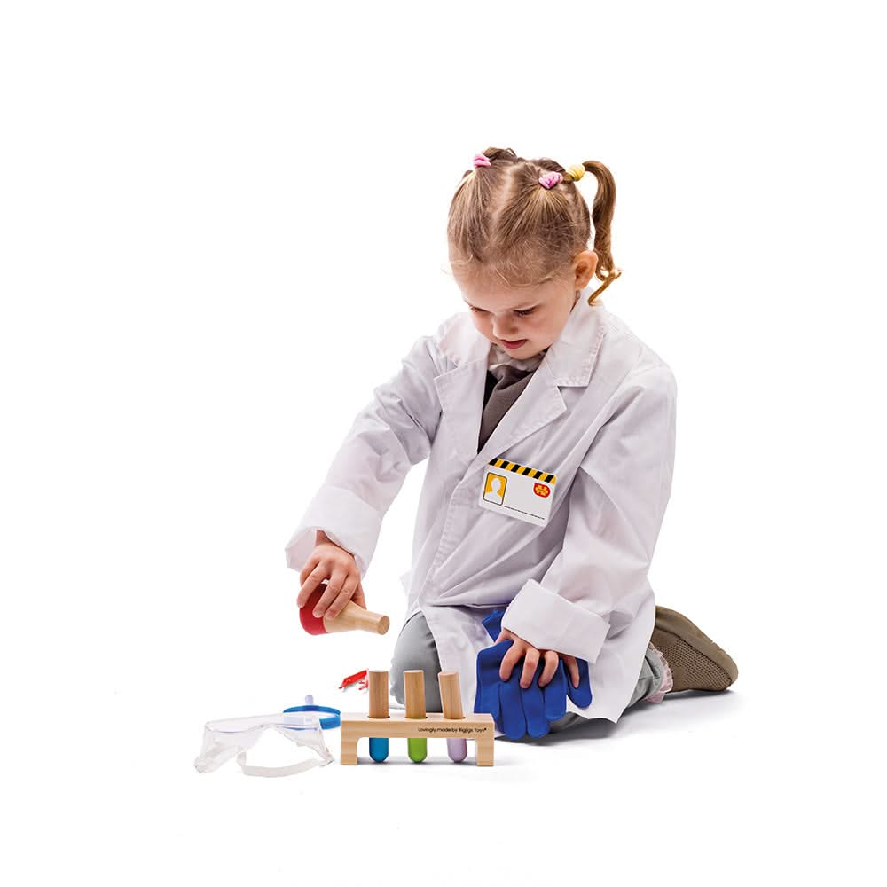 Scientist Dress Up, Scientist Dress Up,fancy dress costumes,children's dress up,children's dress up clothes, Scientist Dress Up,What concoction will be made in the science lab today? Mini scientists can make exciting new discoveries with this fantastic Scientist Kids Fancy Dress Costume. This children’s dressing up clothes set comes with a white lab coat, magnifying glass, ID badge, safety goggles, wooden test tubes in a holder and red tweezers,ScientistWhat concoction will be made in the science lab today?