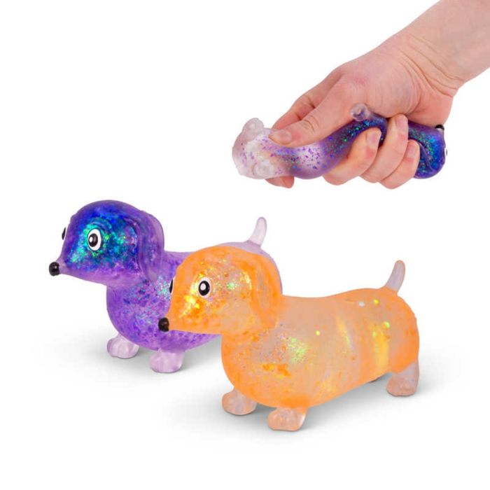 Scrunchems Sugar Sausage Dog, Scrunchems Sugar Sausage Dog,Squishies,Squeezy fidget toys,stress ball,stretchy mice and cheese fidget fiddle toy, Scrunchems Sugar Squishy Sausage Dog by Tobar – The Ultimate Fidget Fun! Unleash the joy of squishing, stretching, and squeezing with the Scrunchems Sugar Squishy Sausage Dog by Tobar! This adorable, stretchy fidget toy provides endless sensory entertainment, making it perfect for kids and adults alike. Designed to relieve stress and anxiety, this sausage dog-shape