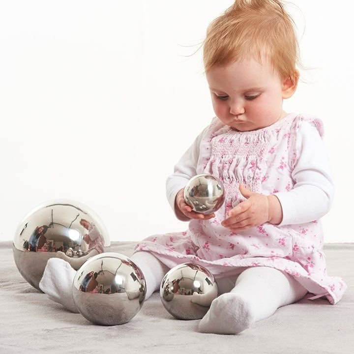 Sensory Reflective Balls Silver Pack of 4, Sensory Reflective Balls Silver Pack of 4,sensory balls,metallic sensory balls,reflective sensory balls, Sensory Reflective Balls Silver Pack of 4,Sensory Reflective Balls Silver Pack of 4 – Engaging Multi-Sensory Play for All Ages Introduce your child to the wonders of reflection and light with the Sensory Reflective Balls Silver Pack of 4. These lightweight, hollow spheres feature a highly reflective metallic surface with a convex mirror effect,Sensory Reflective