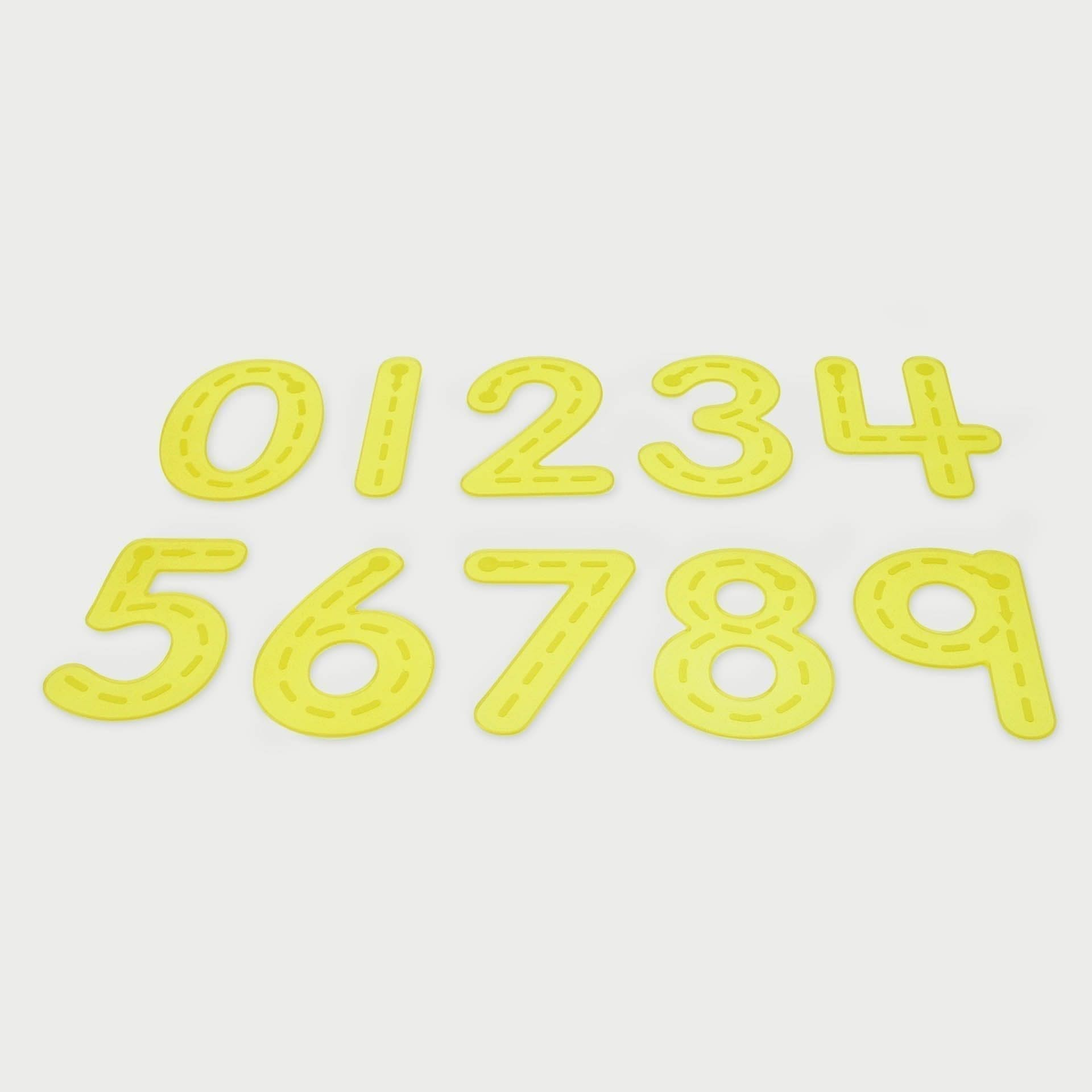 SiliShapes® Trace Numbers Yellow – Pk10, Silishapes Trace Numbers Yellow,Silishapes Trace Numbers Yellow,Special needs learning resources,numeracy resources,special needs classroom supplies, SiliShapes® Trace Numbers Yellow – Pk10,The Silishapes Trace Numbers Yellow offer a new concept for pre-schools, nurseries and primary schools are these packs of numbers made from silicon. The Silishapes Trace Numbers Yellow have the numbers 0-9 showing the dot starting point and trace arrows to help children to write t