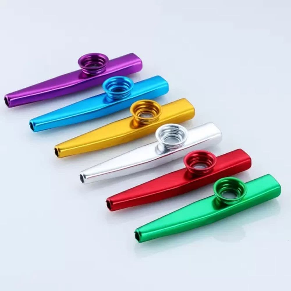 Single Percussion Metal kazoo, Single Percussion Metal kazoo,kazoo toy,sensory kazoo toy,sensory toy warehouse kazoo toy price comparison,plastic kazoo,kazoo toy,kazoo special needs sensory, Single Percussion Metal kazoo,Single Percussion Metal Kazoo The Metal Kazoo is a classic wind instrument that adds a distinctive "buzzing" quality to your voice as you vocalise into it. Made from high-quality metal, this kazoo is well-crafted, durable, and produces a loud, rich sound—perfect for both professional and pl