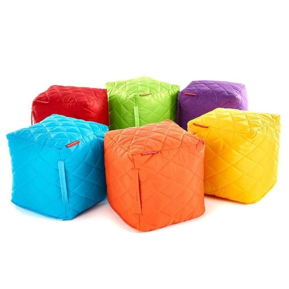 Small Quilted Bean Bag Cubes Set of 6, Small Quilted Bean Bag Cubes Set of 6,childrens quilted beanbag,sensory room cushion,childrens quilted beanbag,beanbag,large quilted bean bags,extra large bean bags,floor cushions,floor beanbags,bean bags,cheap beanbags,sensory cushion,rompa cushions,rompa toys,roma sensory,bean bag Bazaar Bag, Small Quilted Bean Bag Cubes Set of 6,Small Quilted Bean Bag Cubes – Versatile and Fun Seating for Early Years The Small Quilted Bean Bag Cubes are designed with preschool and f