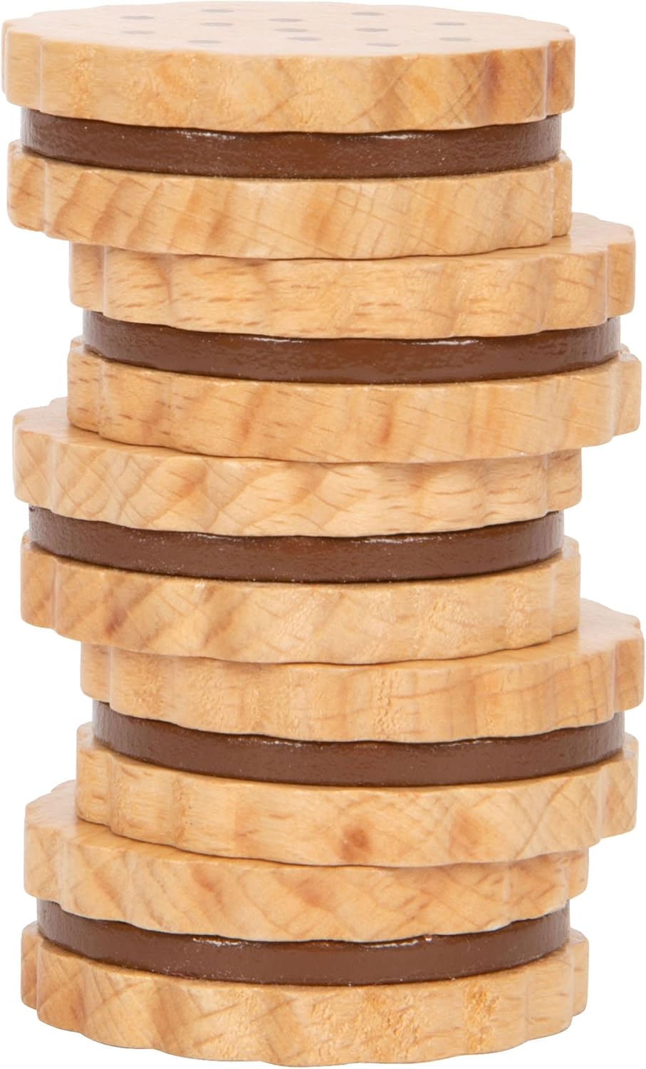 Small Sandwich Cookies, Small Sandwich Cookies,Bigjigs wooden toys,wooden toys,bigjigs wooden toys, pretend play toys,pretend play resources, Small Sandwich Cookies – 5 Robust Wooden Sandwich Cookies Encourage creative play and imaginative storytelling with this delightful set of Small Sandwich Cookies. Designed to inspire pretend play, these robust wooden biscuits are the perfect addition to play kitchens, play stores, or tea party setups. Whether little ones are hosting a make-believe café or running a sh