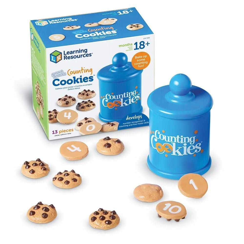 Smart Snacks Counting Cookies, Smart Snacks Counting Cookies,Learning Resources Smart Snacks Counting Cookies,number recognition games,numeracy resources,school numeracy resources,school classroom resources, Smart Snacks Counting Cookies,Who says learning can't be delicious? The Smart Snacks Counting Cookies set is designed to make the learning process irresistibly fun for your little ones. Packed in an adorable cookie jar, this set includes 11 creatively designed chocolate chip cookies to help children wit