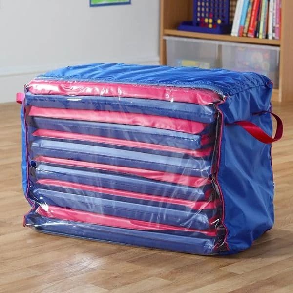 Snoozemat Holdall with 6 Snoozemat Silver Mats, Snoozemat Holdall with 6 Snoozemat Silver Mats,Snoozemat Holdall with 6 Snoozemat gold Mats,Literacy Carpets and Mats and Rugs,classroom carpets,classroom rugs,classroom mats, Snoozemat Holdall with 6 Snoozemat Silver Mats,Easy to store and use sleep mats perfect for Early years and Nursery settings, these sleep mats are soft and comfortable and easy to keep clean with a quick wipe down. Holdall with 6 Snoozemat® Silver mats Basic tough rest mat, with welded s