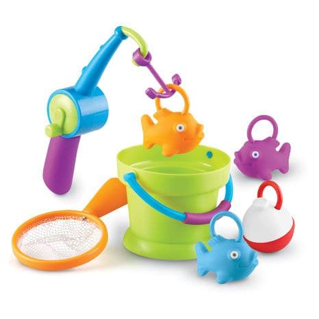 Sprouts Reel It, Sprouts Reel It,Fishing Game,Sensory Toys, Special Needs Toys, Painted fish game, Wooden fish game, Matching fish game, developmental skills, motor-skills, gross motor skills, vestibular and proprioception toys, Sprouts Reel It,Gone fishing’! Reel in the freshest catch of the day with this fun Sprouts Reel It fishing set, perfect for young outdoor enthusiasts. The fishing pole can be used to catch the bobber or one of the 3 colourful fish. Once an object is hooked, place it in the bucket or