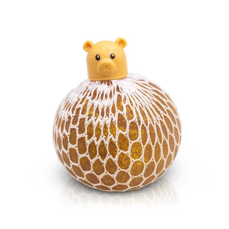 Squishy Mesh Pet Gold Bear, Squishy Mesh Pet Gold Bear,Squishy Mesh Ball Fidget Toy,Mesh Ball,Mesh ball toy, squeezy mesh ball,tactile toys, Squishy Mesh Pet Gold Bear,Squishy Mesh Pet Gold Bear – A Sensory Toy with a Cute Twist Meet the Squishy Mesh Pet Gold Bear, a charming and captivating sensory toy that combines stress relief with a touch of cuteness. This gel-filled ball is encased in a soft net mesh and topped with an adorable golden bear head, making it as delightful to lookSquishy Mesh Pet Gold Bea