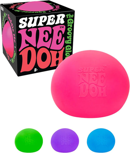 Super Nee Doh, Super Nee Doh,Nee Doh,Stress Ball,nee doh ball,glow in the dark stress ball,sensory stress ball,autism stress ball, Super Nee Doh,Super Nee Doh Take stress relief to the next level with the Super Nee Doh, a supersized version of the classic Nee Doh stress ball. Brightly coloured and irresistibly squishy, this groovy glob is perfect for unwinding, fidgeting, or simply having fun. Super Nee Doh Features: SupersizedSuper Nee Doh Take stress relief to the next level with the Super Nee Doh, a supe