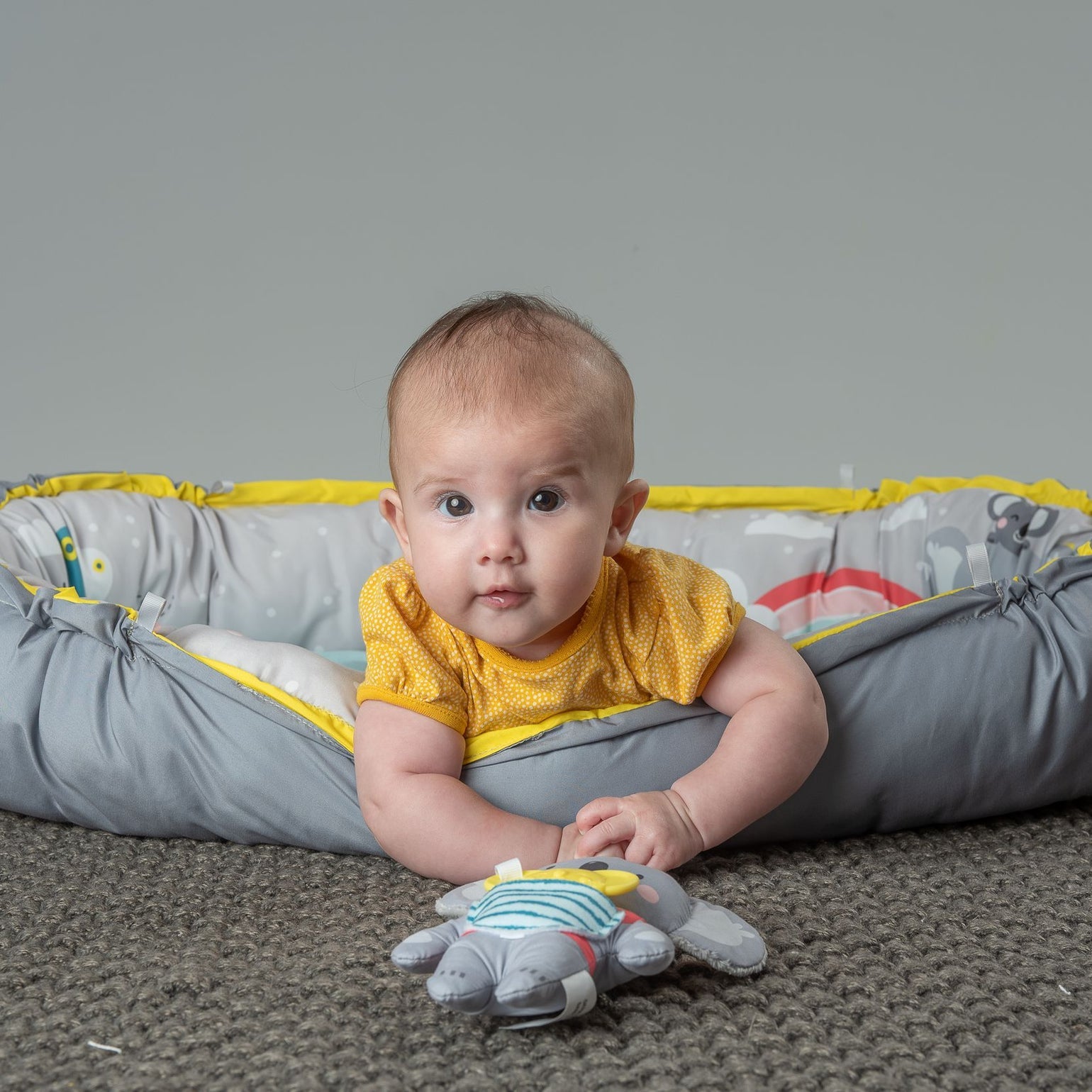 Taf Toys Koala Musical Cosy Gym, Taf Toys Koala Musical Cosy Gym,Baby gym,Baby soft play gym, Baby mat, Baby Gym Mat, Baby equipment, Taf Toys Koala Musical Cosy Gym – The Ultimate Sensory Playtime Experience Introduce your baby to a world of sensory exploration with the Taf Toys Koala Musical Cosy Gym. Thoughtfully designed to support early development, this plush and interactive play gym provides a safe, comfortable, and engaging space for your little one. Whether your baby is lying down, reaching for toy