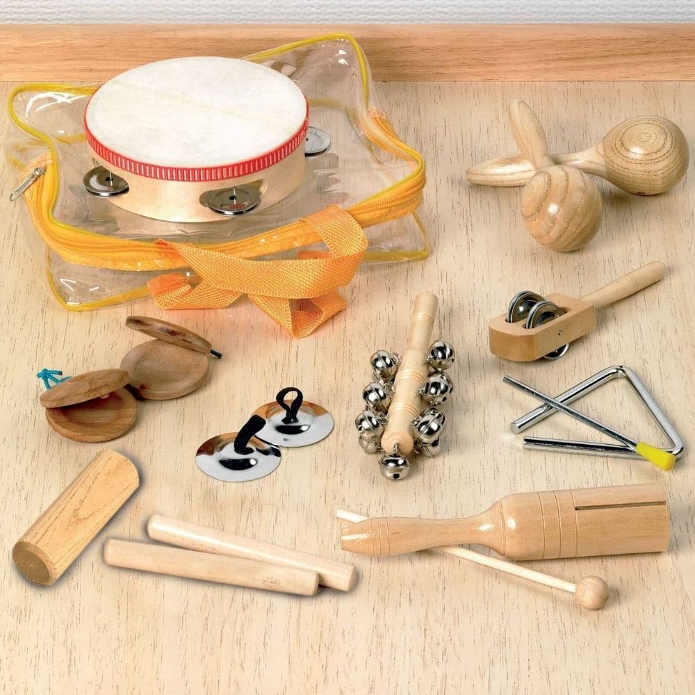 TickiT Percussion Set, TickiT Percussion Set,10 piece Band Percussion Set,children's Percussion Set,early years music set,musical instruments for children,musical toys,children's Percussion Set,sensory music set,sensory music hamper,sensory music kit, TickiT Percussion Set,Introducing the TickiT® Percussion Set, the perfect starter kit for anyone looking to explore the world of rhythmic sounds. This set of 10 different percussion instruments is sure to ignite your musical creativity and keep you entertained