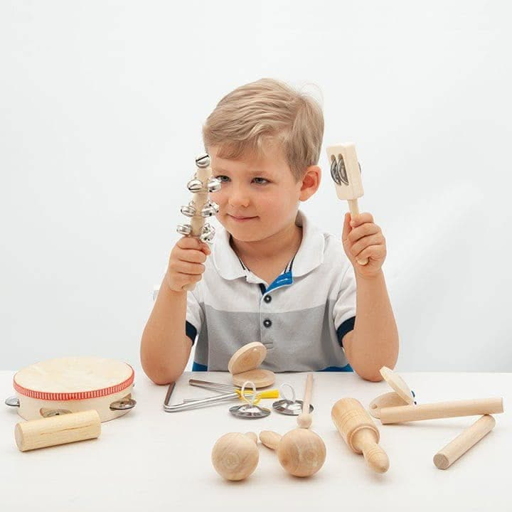 TickiT Percussion Set, TickiT Percussion Set,10 piece Band Percussion Set,children's Percussion Set,early years music set,musical instruments for children,musical toys,children's Percussion Set,sensory music set,sensory music hamper,sensory music kit, Introducing the TickiT® Percussion Set, the perfect starter kit for anyone exploring the world of rhythmic sounds. This set of 10 percussion instruments will ignite your musical creativity and keep you entertained for hours.The TickiT® Percussion Set includes 