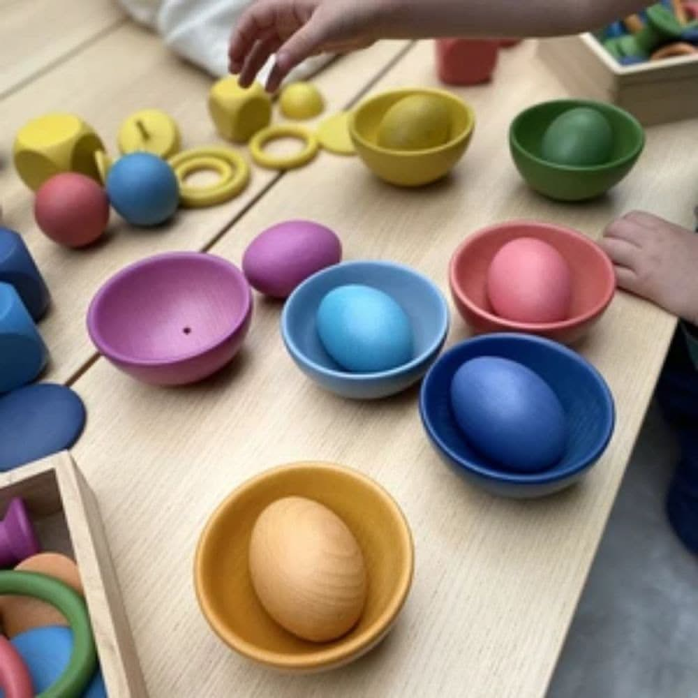 TickIt Rainbow Wooden Bowls Pack of 7, TickIt Rainbow Wooden Bowls Pack of 7,Rainbow wooden play resources, Rainbow natural play resources,Heuristic Play babies,baby Heuristic Play,toddler Heuristic Play,Heuristic Play resources,Heuristic Play ideas, TickIt Rainbow Wooden Bowls Pack of 7,Rainbow Wooden Bowls: Spark Creativity and Exploration! Our Rainbow Wooden Bowls are crafted from smooth, solid beechwood with a natural woodgrain finish, beautifully painted in the seven colours of the rainbow. Designed wi