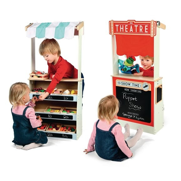 Tidlo Wooden Play Shop and Theatre, Tidlo Wooden Play Shop and Theatre,Pretend Play Kitchen,Pretend play shop,pretend play toys,pretend play resources,EYFS resources, Tidlo Wooden Play Shop and Theatre,Tidlo Play Shop and Theatre: A Versatile 2-in-1 Playset The Tidlo Play Shop and Theatre offers double the fun and creativity with its innovative 2-in-1 design. Seamlessly switching between a bustling shop and an engaging theatre, this versatile playset is perfectTidlo Play Shop and Theatre: A Versatile 2-in-1