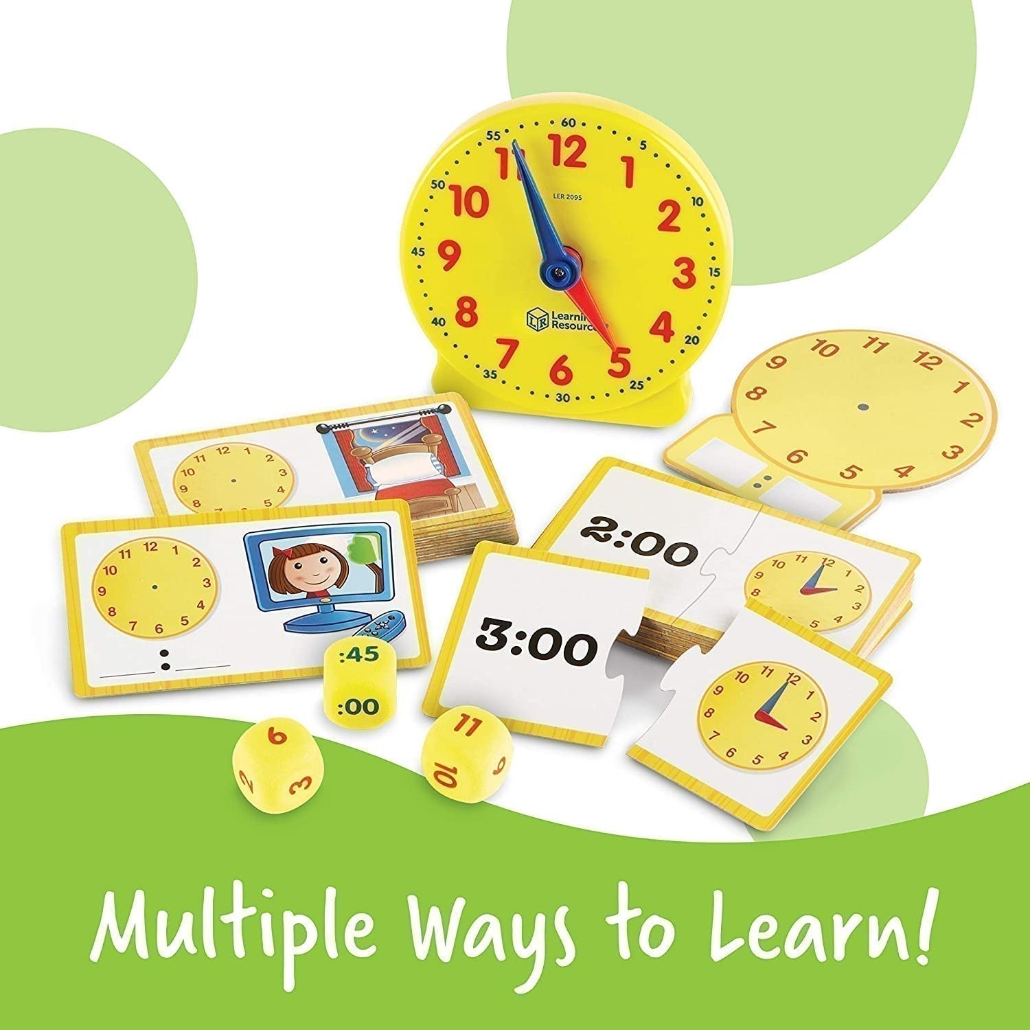 Time Activity Set, Time Activity Set, Learning Resources Time Activity Set,Classroom timers, Time telling resources, learn to tell the time resources, EYFS time resources, ks1 time resources, Time Activity Set,The Time Activity Set helps young learners to master time telling with these fun, hands-on activities and teaching resources. It’s time to learn all about time. Help your class build time-telling skills with this classroom-ready activity set that’s ideal for small group play.The Time Activity Set help