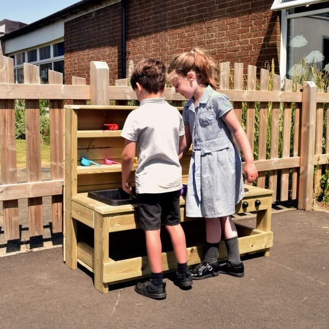 Toddler Mud Kitchen, Toddler Mud Kitchen,Mud Kitchen Large,Mud Kitchen,Mud kitchen,sensory mud kitchen,mud kitchen school,nursery mud kitchen,playground equipment storage,playground storage equipment,outdoor wooden storage, Toddler Mud Kitchen,Introducing the Toddler Mud Kitchen, the perfect kitchen for little ones to unleash their imagination and creativity. This mud kitchen is specifically created to boost children's imaginative play while also helping them develop their gross and fine motor skills throug