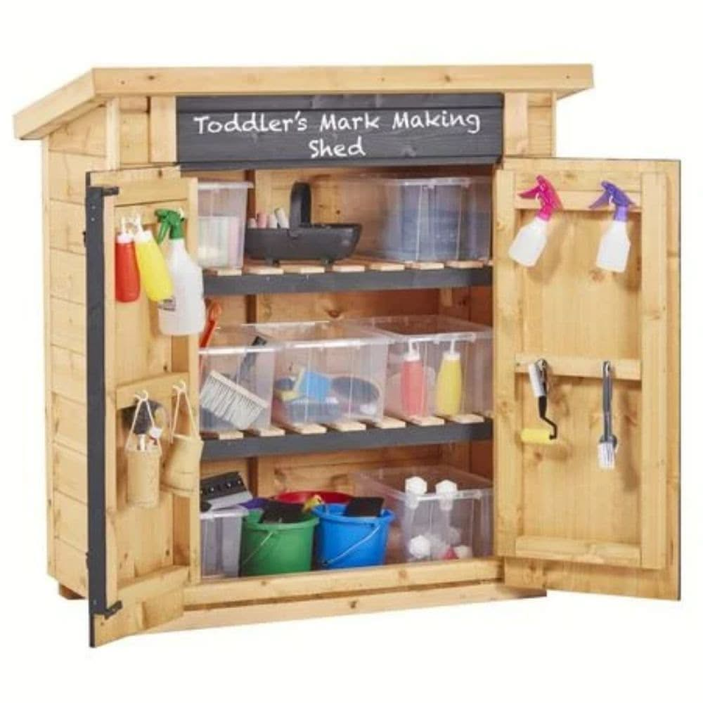 Toddler Writing Shed, Toddler Writing Shed.EYFS outdoor learning resources,Outdoor learning resources,Outdoor reading area,outdoor reading den,outdoor reading shelter school,childrens wooden play, Toddler Writing Shed,The Toddler Writing Shed is a mini shed store perfect sized for kids to access equipment themselves and great in smaller spaces.The shorter length of this Toddler Writing Shed makes it more accessible for younger children. Perfect for storing mark-making equipment for children to pick up for t