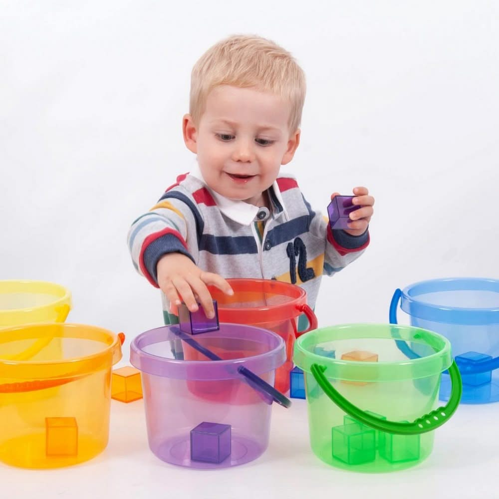 Translucent Colour Bucket Set 6 Pack, Translucent Colour Bucket Set,6 Pack Translucent Colour Bucket Set,TICK IT COLOUR BUCKETS,Light panel resources,sensory light panel resources,light box resources,Sensory light box resources toys, Translucent Colour Bucket Set 6 Pack,Our TickiT® Translucent Colour Bucket Set will provide your child with endless fun as they are the perfect size for little hands to stack and carry them. The Translucent Colour Bucket Set is ideal for messy play, exploring sand and water pla