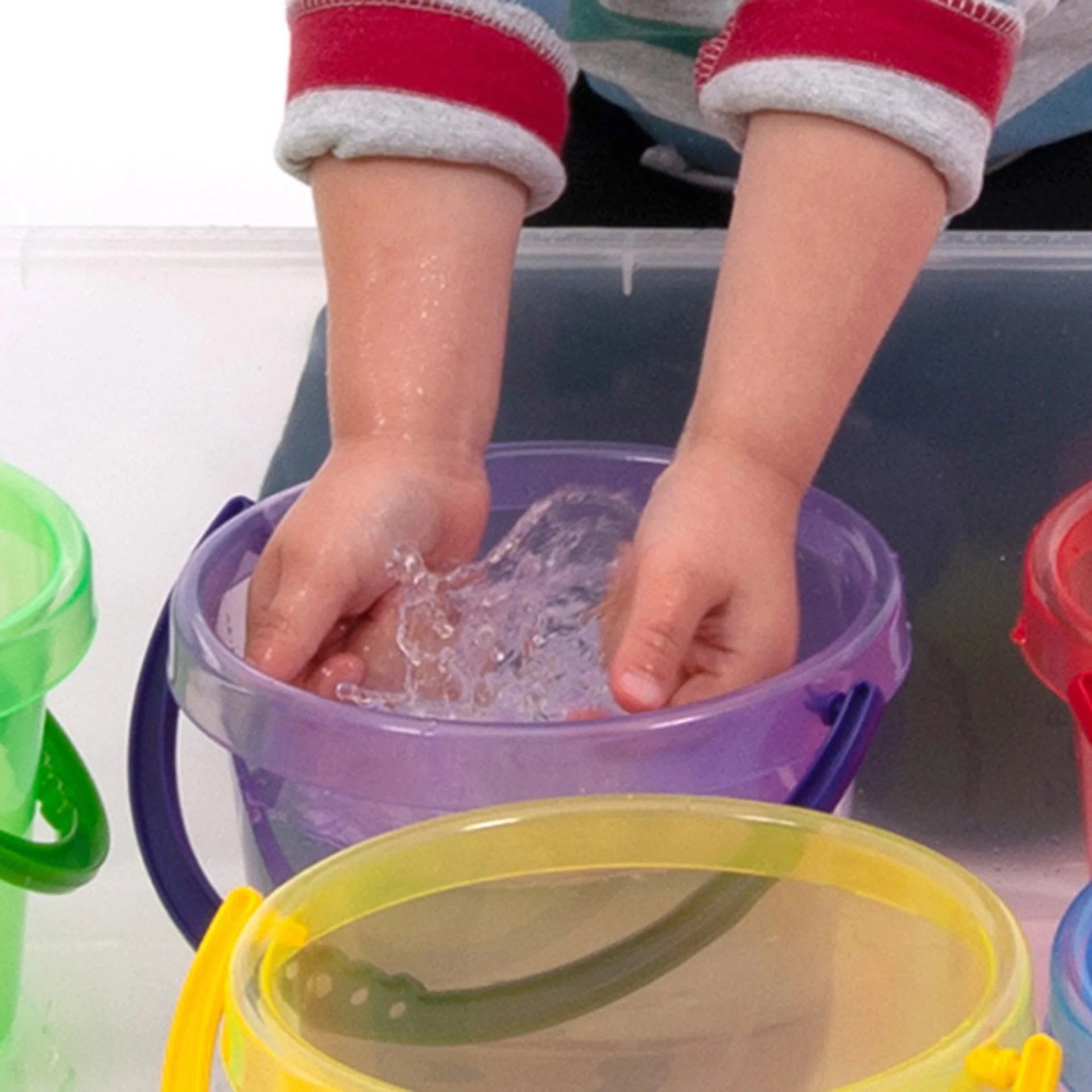 Translucent Colour Bucket Set 6 Pack, Translucent Colour Bucket Set,6 Pack Translucent Colour Bucket Set,TICK IT COLOUR BUCKETS,Light panel resources,sensory light panel resources,light box resources,Sensory light box resources toys, Translucent Colour Bucket Set 6 Pack,Our TickiT® Translucent Colour Bucket Set will provide your child with endless fun as they are the perfect size for little hands to stack and carry them. The Translucent Colour Bucket Set is ideal for messy play, exploring sand and water pla