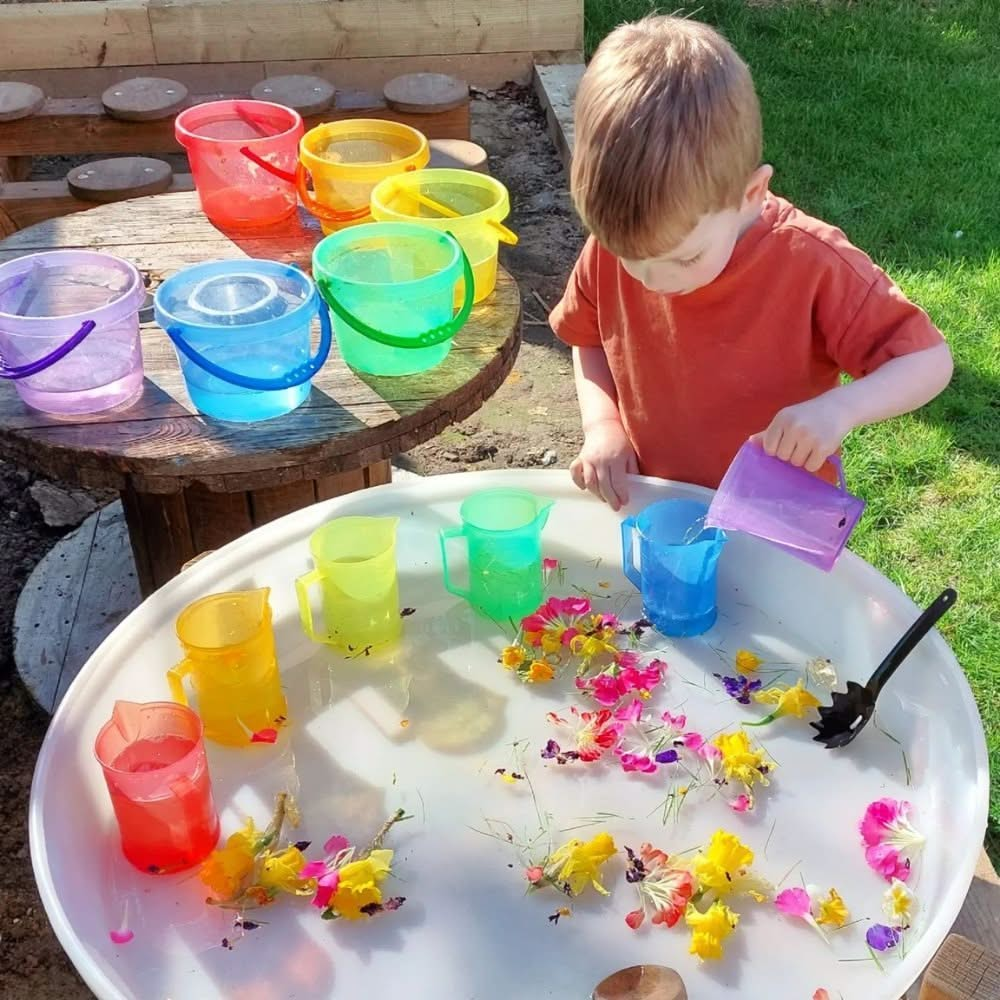 Translucent Colour Jug Set Set of 6, 6 Pack Translucent Colour Jug Set,Translucent light panel toys Set.Light panel sensory resources,sensory light panel resources,light box resources,classroom Sensory light box resources toys, Translucent Colour Jug Set Set of 6,Discover a World of Learning and Fun with Our TickiT® Translucent Colour Jug Set! Introduce your child to the fascinating world of colours, measurements, and tactile experiences with our TickiT® Translucent Colour Jug Set. Designed with young learn