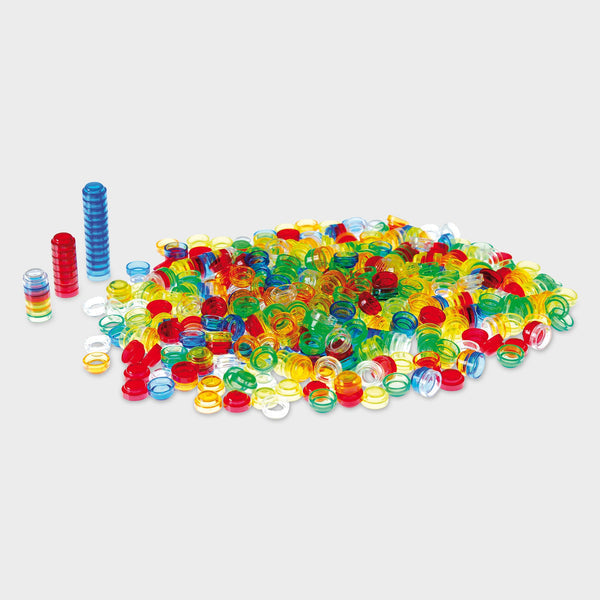 Translucent Stackable Counters 500 Piece, Translucent Stackable Counters 500 Piece,Transparent Numbers,light panel resources,light exploration primary school,primary school resources,light and sound resources for schools, Translucent Stackable Counters 500 Piece,The Translucent Stackable Counters set, with 500 colourful acrylic pieces, is a versatile resource for developing essential early skills. These stackable counters come in six vibrant colours, making them ideal for counting, sorting, sequencing, and 