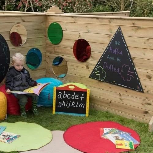 Triangular Chalkboard, Triangular Chalkboard,Outdoor Mark making,Early years mark making activities,activity Chalkboard,outdoor art equipment,outdoor sensory toys and mirrors,sensory garden furniture, Triangular Chalkboard,Triangular Chalkboards – Versatile and Durable Writing Spaces Bring creativity and functionality to any environment with Triangular Chalkboards, a stylish and practical solution for writing, drawing, or displaying information. Coated in multiple layers of high-quality chalkboard paint, th