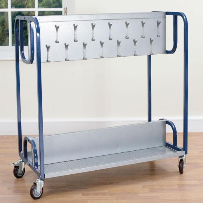 Tuf Trolley Classroom Cloakroom Trolley, Tuf Trolley Classroom Cloakroom Trolley,Tuf Steel Classroom Cloakroom Trolley,Tuf Trolley Classroom Cloakroom Trolley,cloakroom trolley for schools,school cloakroom furniture, Tuf Trolley Classroom Cloakroom Trolley,The Tuf Trolley Classroom Cloakroom Trolley has 15 double coat/bag hooks each side to store coats.The Tuf Trolley Classroom Cloakroom Trolley comes with metal name-card holders for easy location and identification of hooks. Handy label holder on the end o