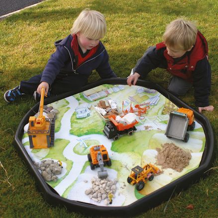 Tuff Tray Insert Builders Yard Mat, Tuff Tray Insert Builders Yard Mat,Tuff Tray Insert space station,Tuff tray mats,early years resources, educational resources, educational materials, children's learning resources,, Tuff Tray Insert Builders Yard Mat,The Tuff Tray Insert Builders Yard Mat is the perfect addition to any play area or classroom setting. Made from waterproof PVC material, this mat is designed to withstand even the messiest of playtimes. The delightful illustrations featured on the mat willThe